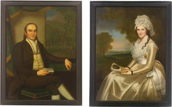 JARED LANE AND APPHIA RUGGLES by Ralph Earl, 1796