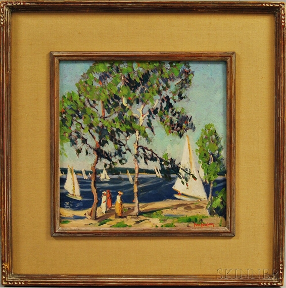 2 Works: Sailing, Village Street by Irma René Koen