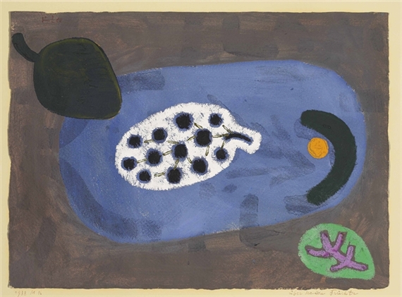Über seeische Früchte (Fruits from overseas) by Paul Klee, 1938