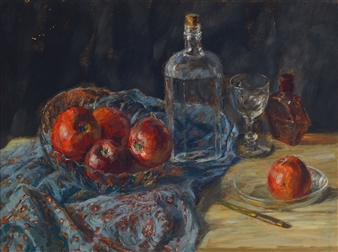 Still life with apples and glass - E. L. Kemner