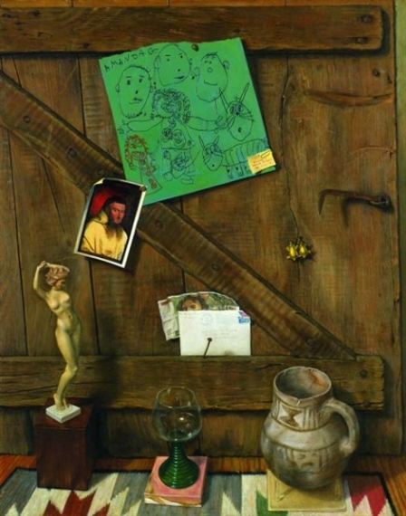 Joe Gropper | Trompe L'Oeil with Drawing by Amanda (1994) | MutualArt