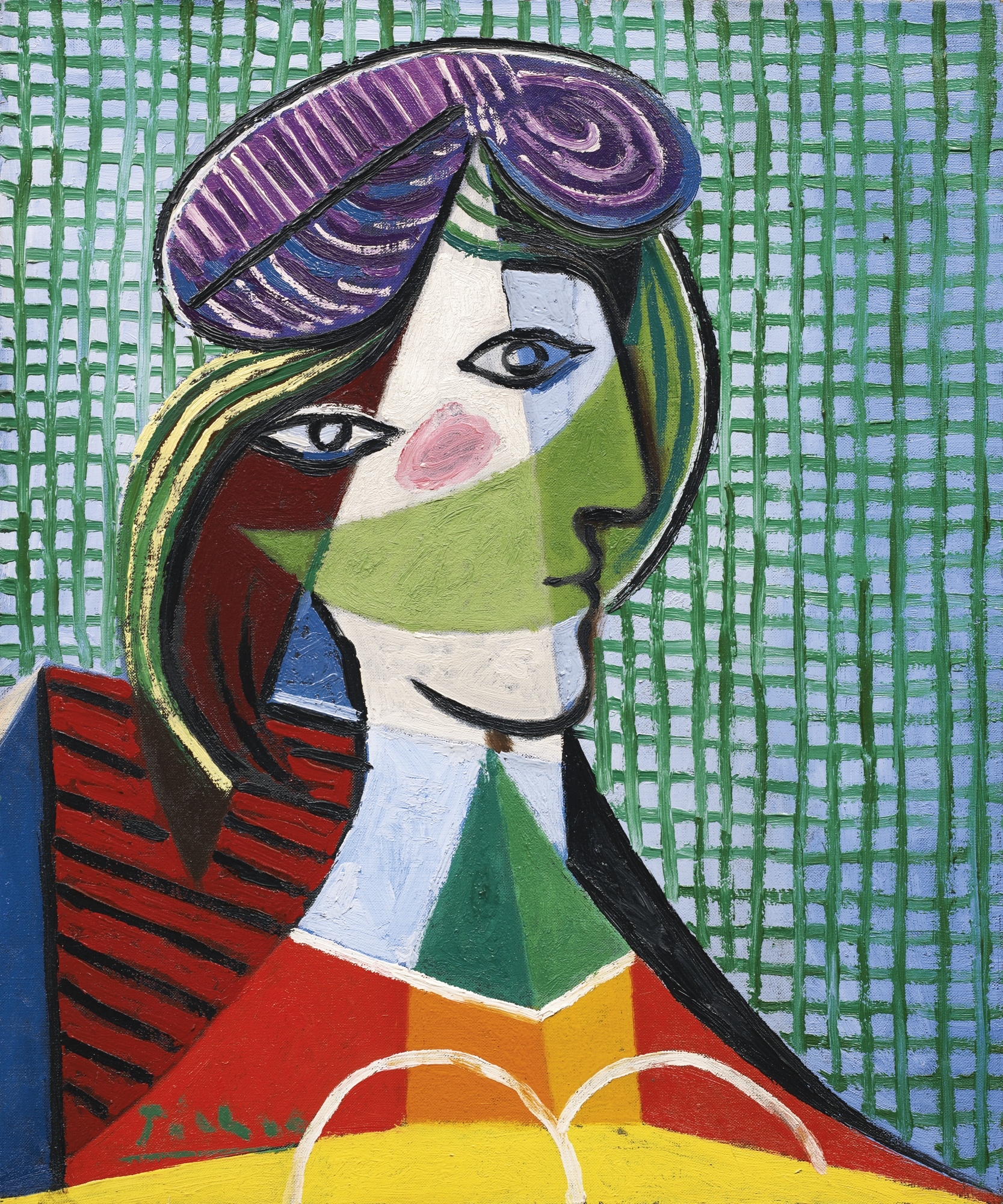 Pablo Picasso | Tête de femme sur fond jaune (1934) | MutualArt