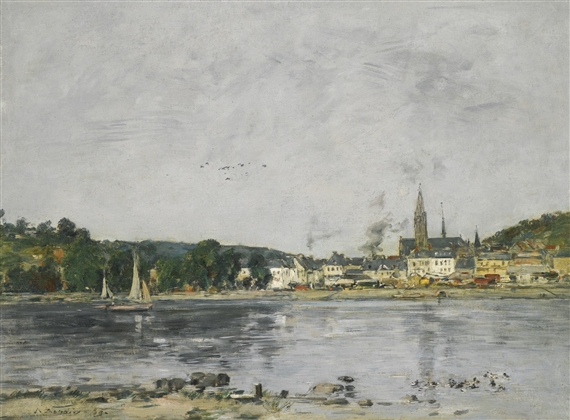 Eugène Louis Boudin | LAVEUSES AU BORD DE LA TOUQUES (1878