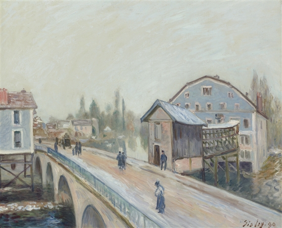 アルフレッド・シスレーL'ALLEE DES PEUPLIERS A MORET Alfred Sisley | L'allée des peupliers à Moret au bord du