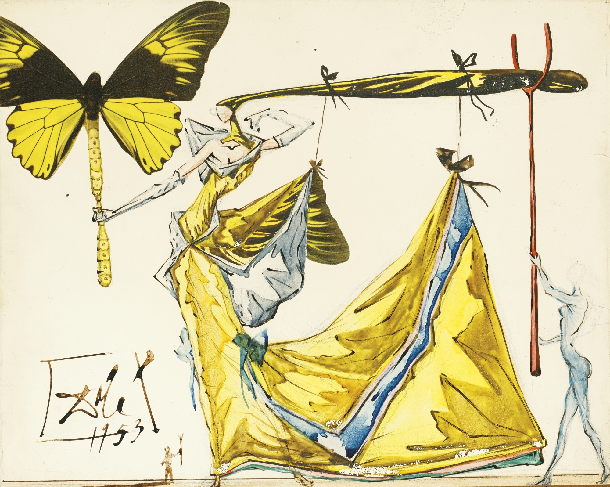 Salvador Dalí | DESIGN FOR A FASHION CONTEST UNDER THE THEME 'THE WOMAN ...
