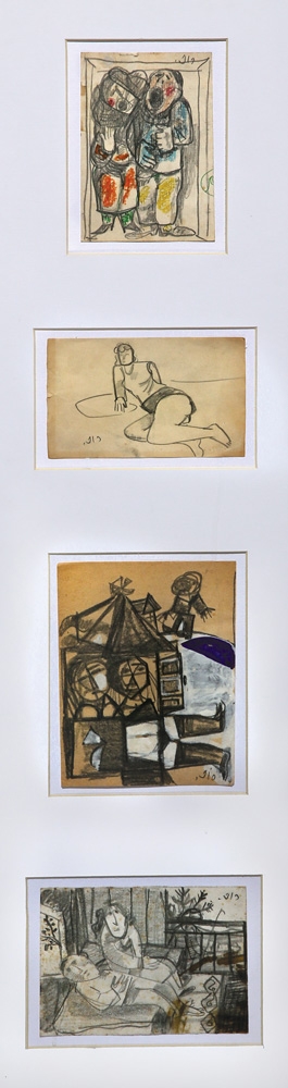 Leo Roth | Four drawings framed together | MutualArt