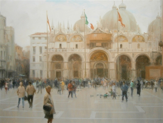 St Marks Square Venice by John R. Townsend