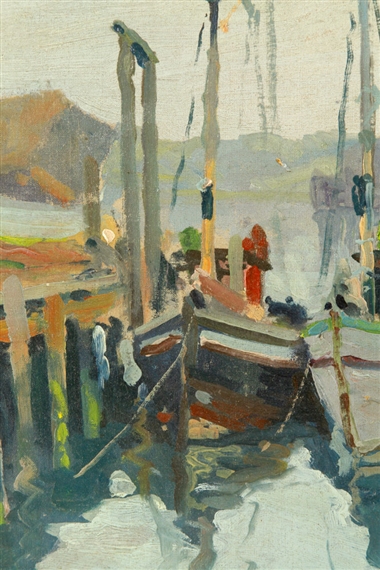 Jane Peterson | Boats docked in Gloucester | MutualArt