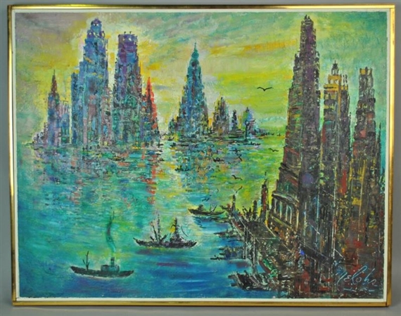 New York Harbour by Charles Melohs, 1963