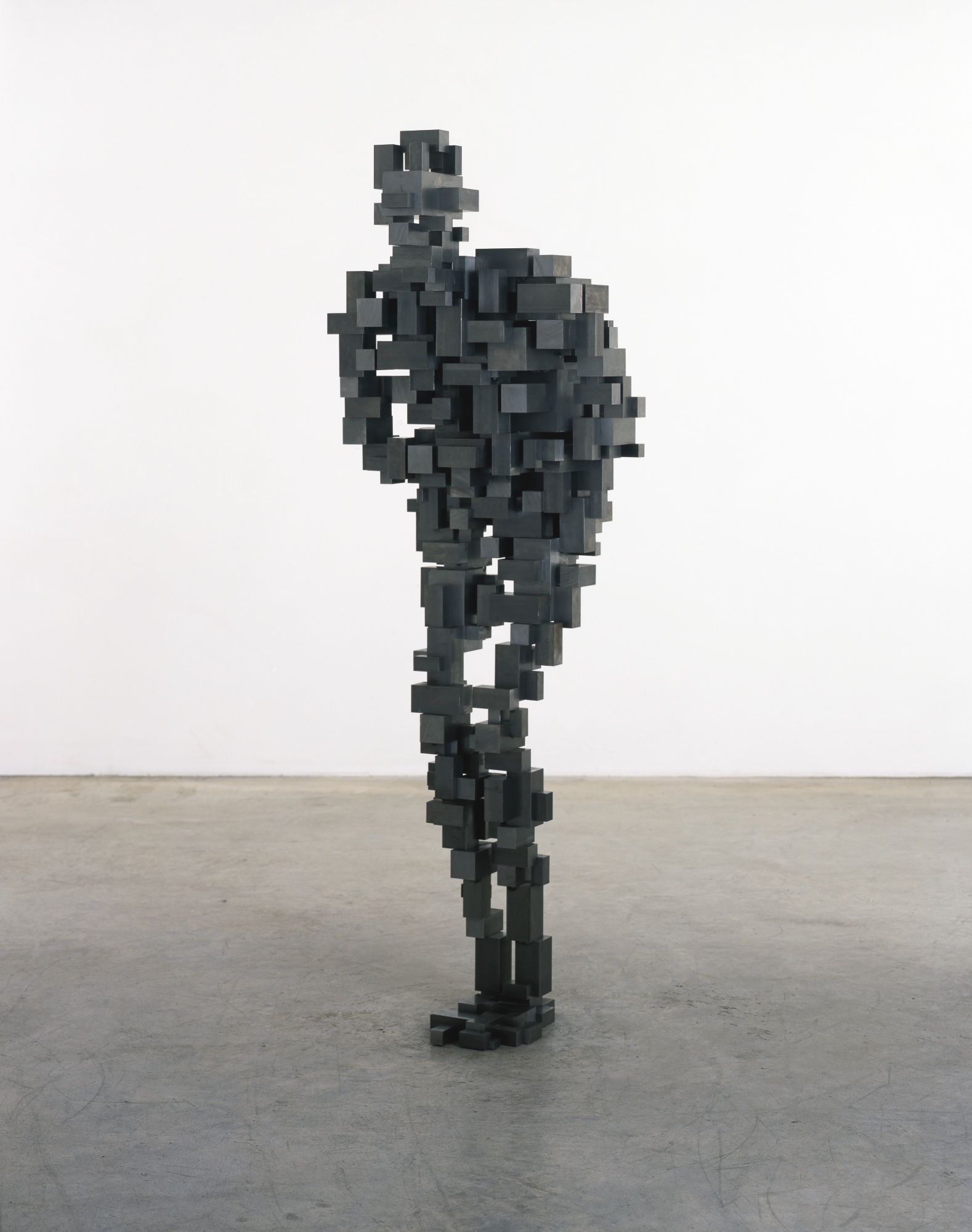 Artwork by Antony Gormley, GUT II, Made of variable mild steel blocks