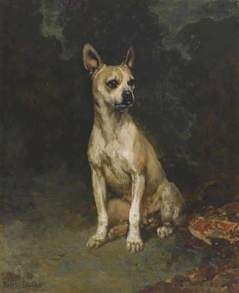 Seated French Bulldog by Jules Didier