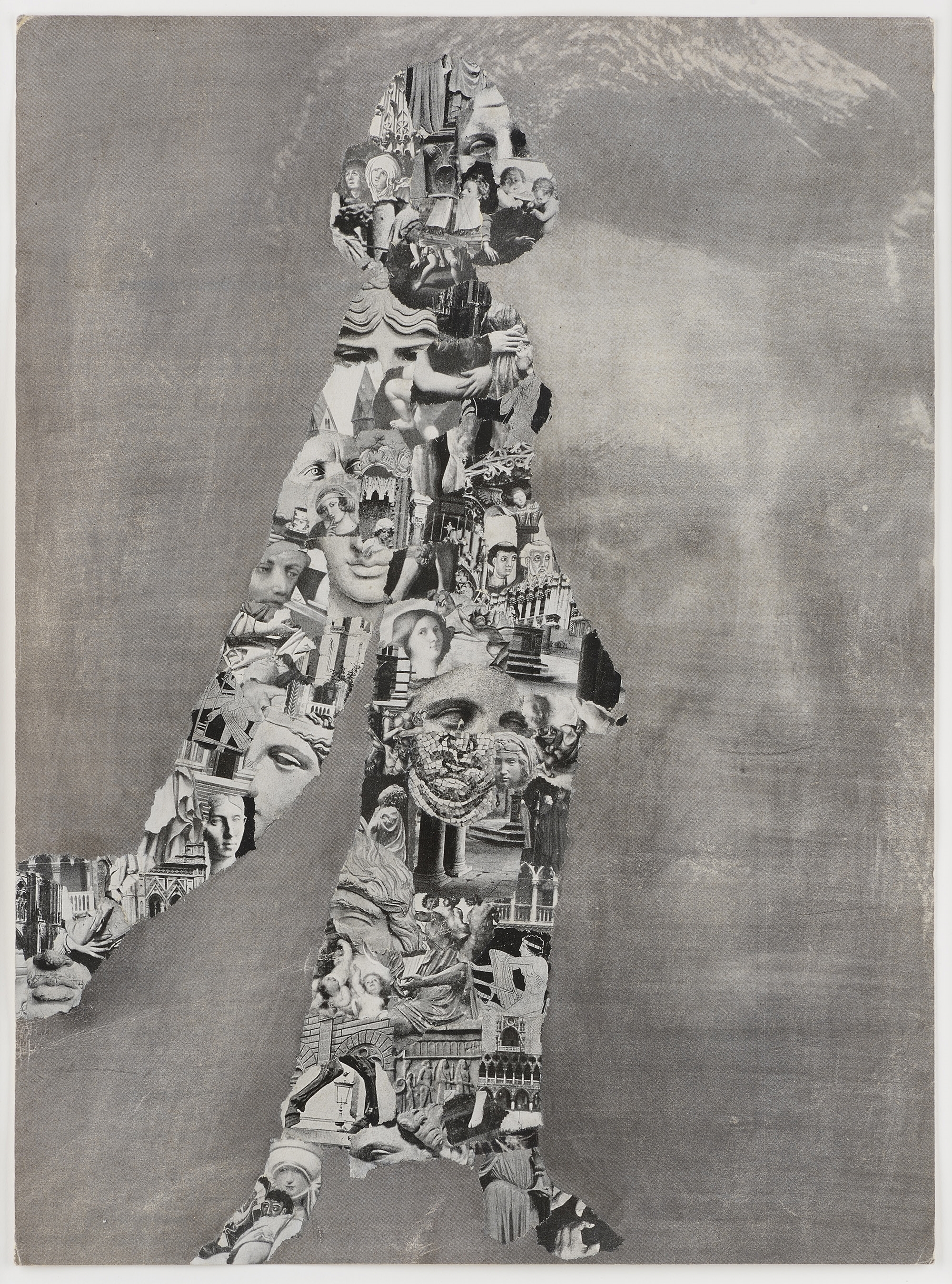 Artwork by Jiří Kolář, Black and White Tower, Made of collage