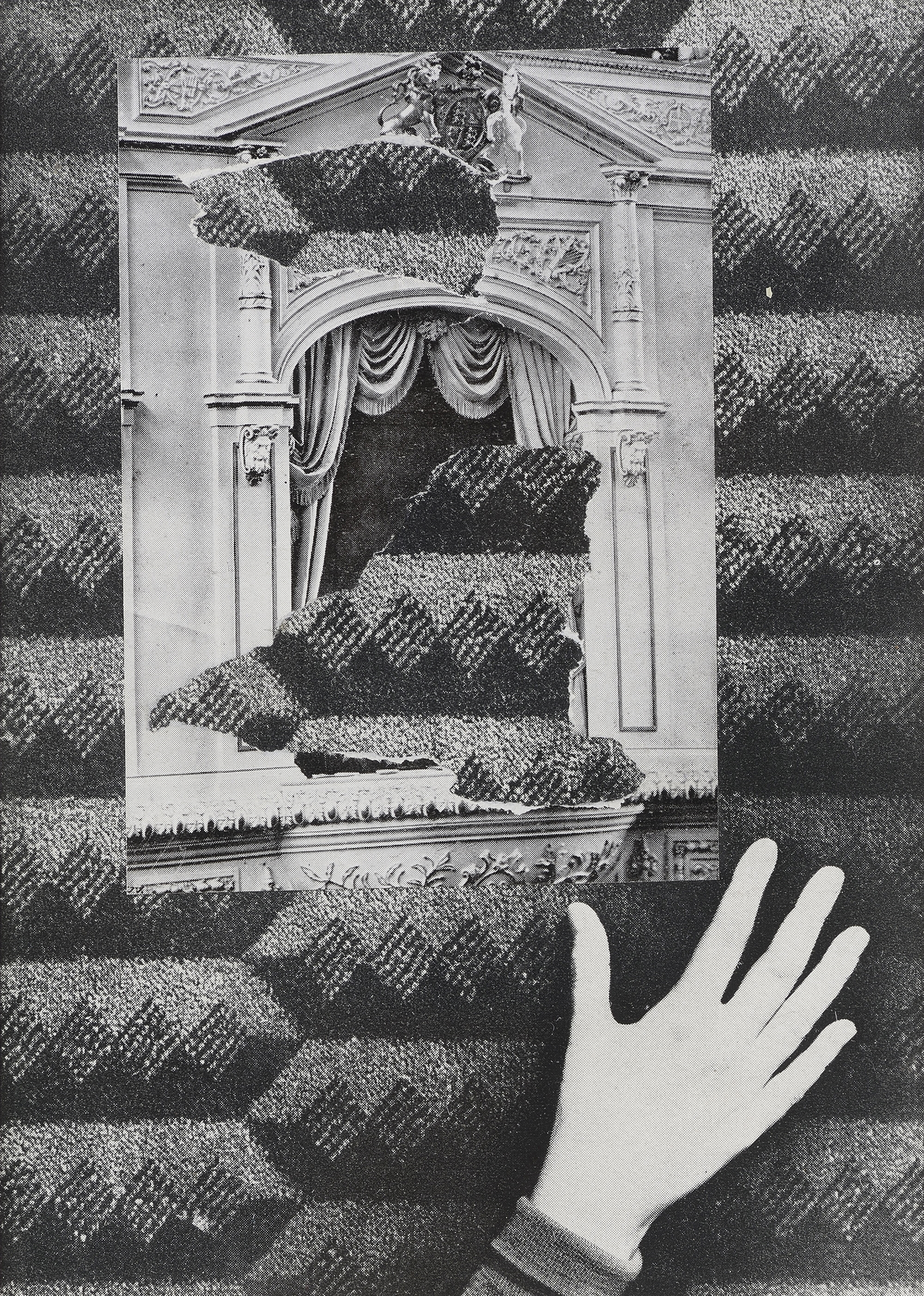 Artwork by Jiří Kolář, Hand, Made of collage on carton