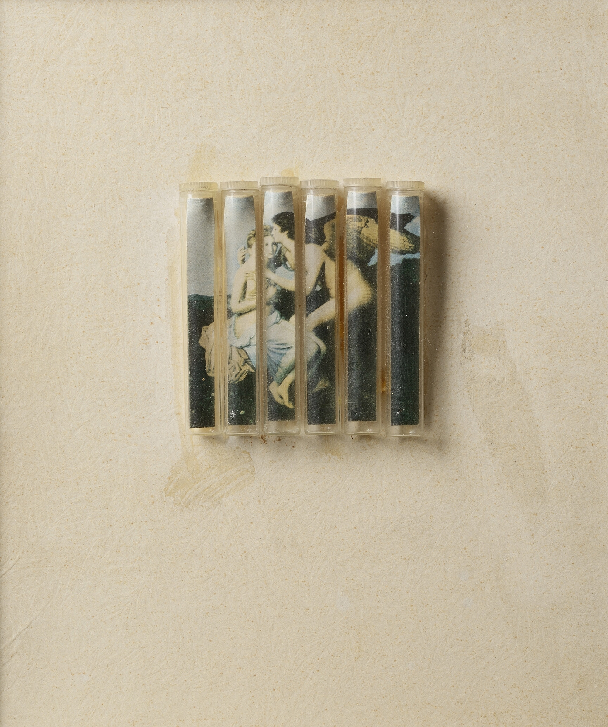 Artwork by Jiří Kolář, Ampoules, Made of assemblage