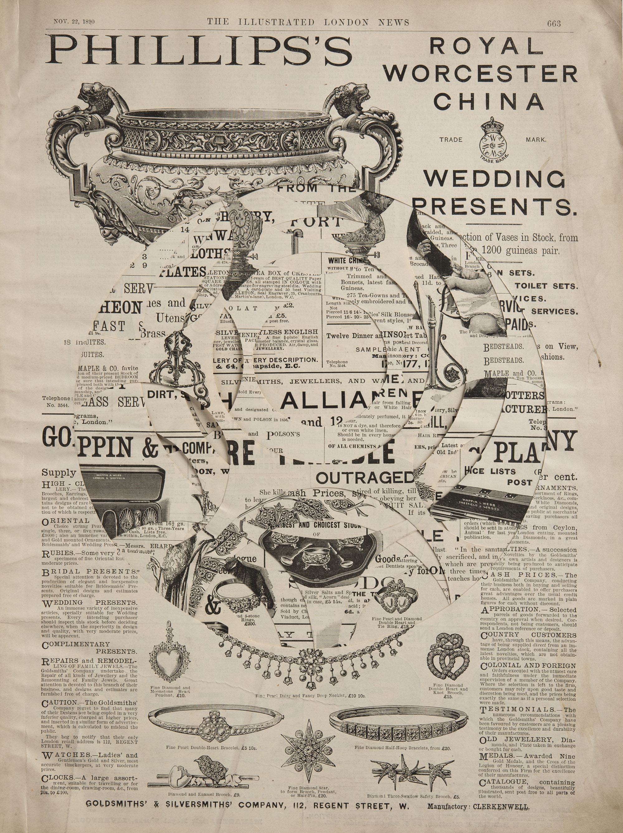 Artwork by Jiří Kolář, ʳ󾱱’s, Made of cut assemblage