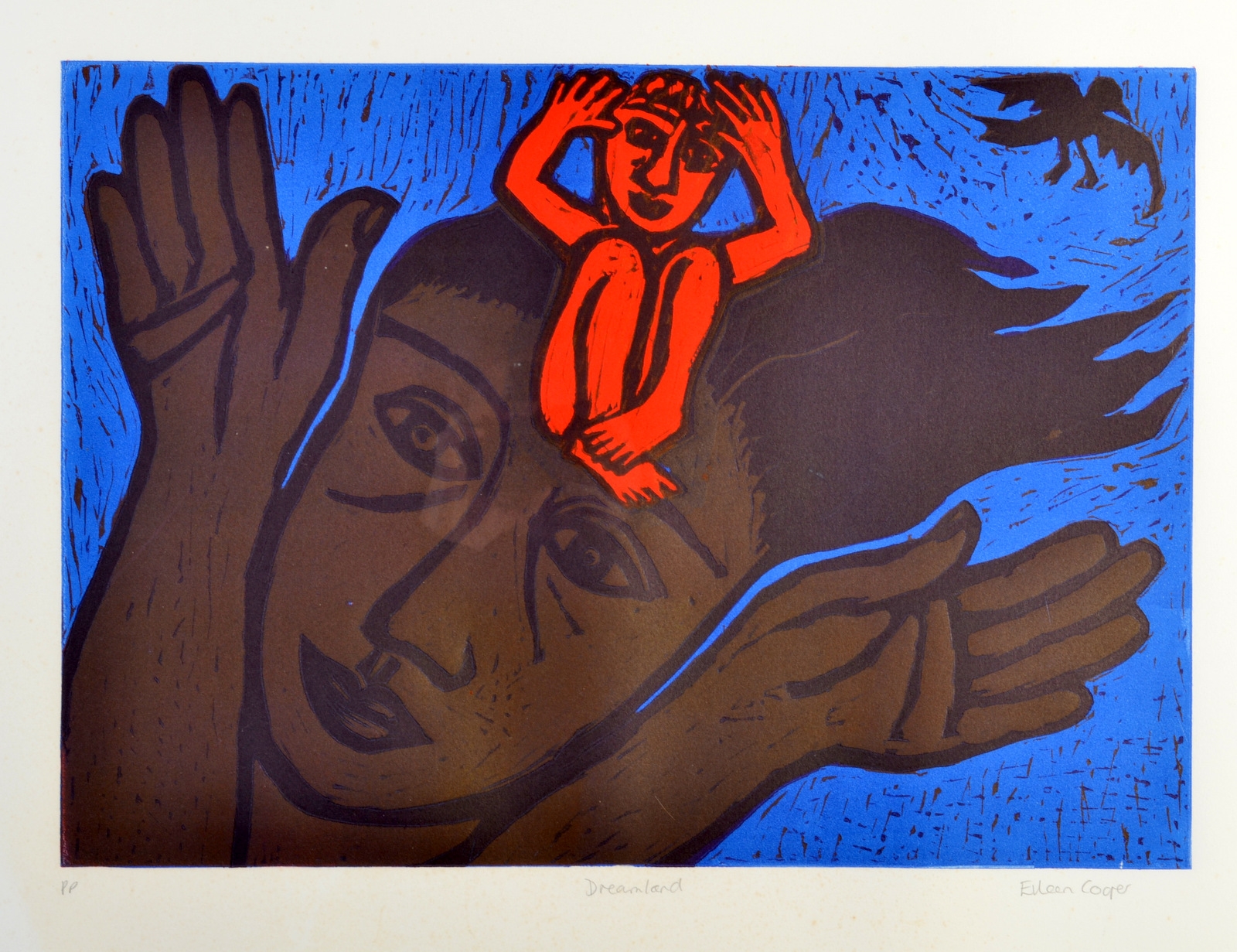 Artwork by Eileen Cooper, DREAMLAND, Made of linocut