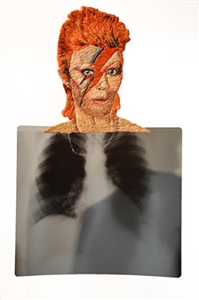 Matthew Cox Embroiders Icons On X-Rays Creating Dark Humor Mash-Ups