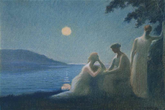 Sous un Rayon de Lune by Alphonse Osbert, Circa 1895
