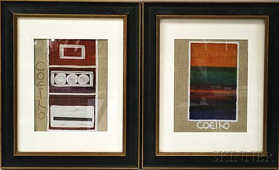 Two Untitled Abstract Paintings - Dennis Akervik Coelho