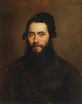 Portrait of a Hassid - Rudolf Ritter von Mehoffer