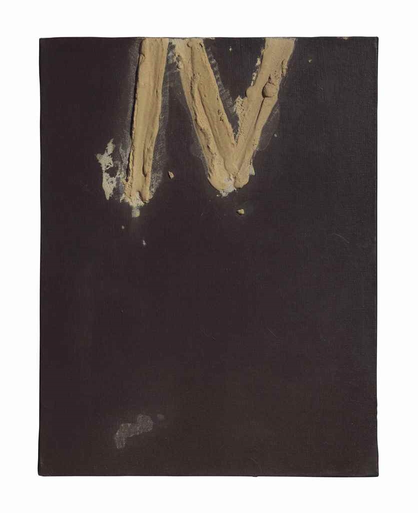 Trazos de Materia Ocre Sobre Marrón (Strokes of Ochre Matter on Brown) by Antoni Tàpies, 1962