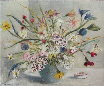 Still Life Vase of Flowers - Greenup Moorsom Storm