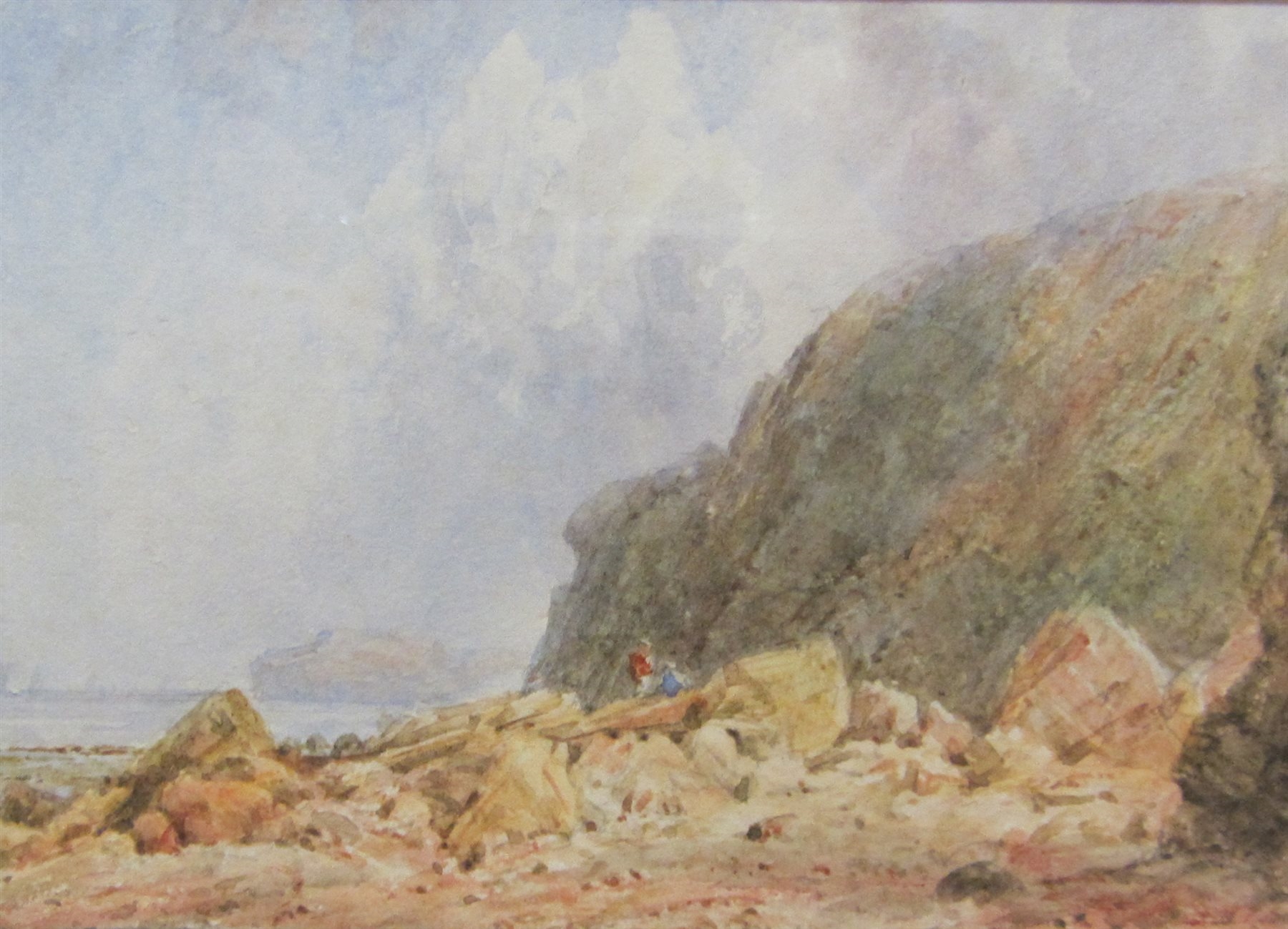 George Weatherill | Figures on the Rocks looking towards Saltwick Nab ...