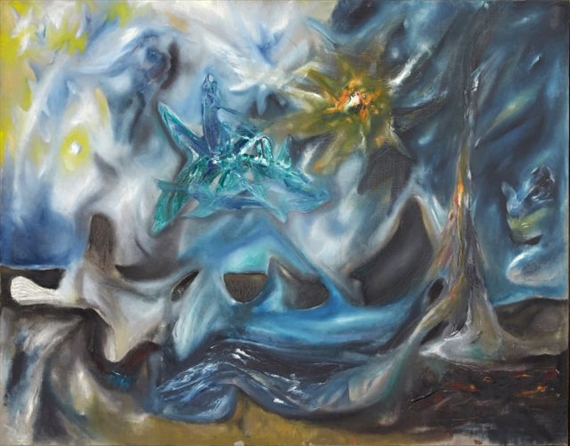 MORPHOLOGIE PSYCHOLOGIQUE DE L'ANGOISSE (LA VEILLE DE LA MORT) by Roberto Matta, 1938