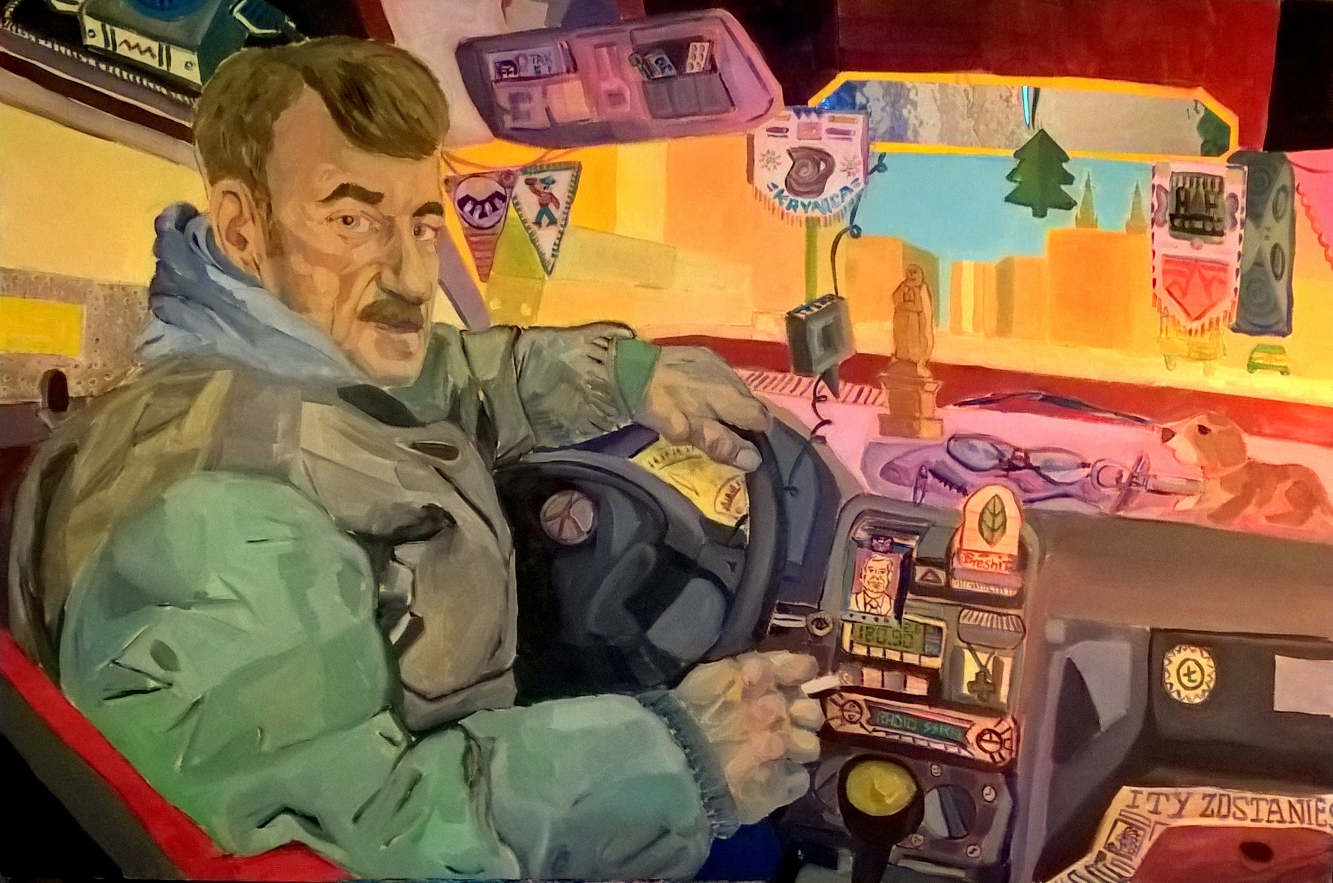 Artwork by Szaweł Płóciennik, With Bigl, Made of Oil on canvas