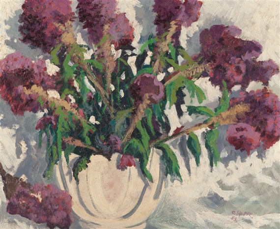 Vase of Flowers by Carl Thomas Hoppe, 1953