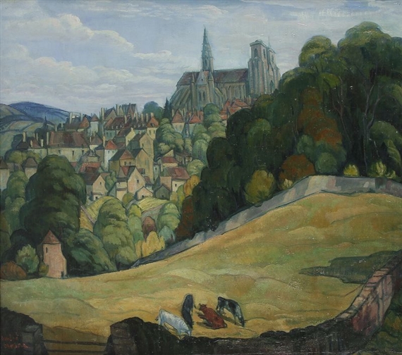 View of Saumur-en-Auxois by André Maire