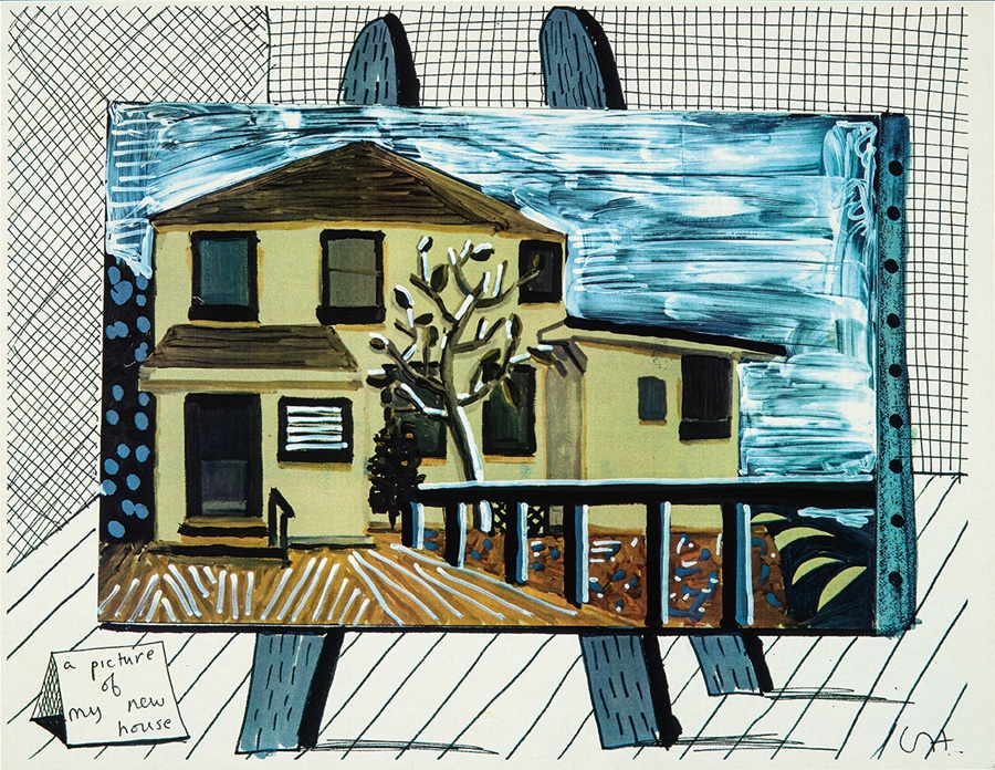 David Hockney A picture of My New House (Circa 1987) MutualArt