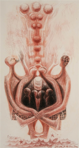 Untitled (Couple) by John Biggers