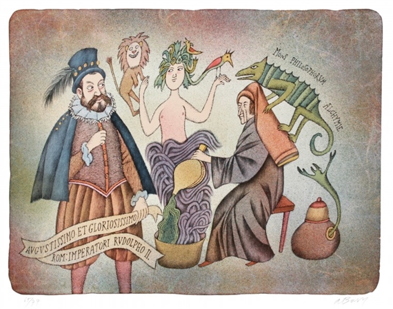 Adolf Born | Emperor Rudolph watching Alchemist (2015) | MutualArt