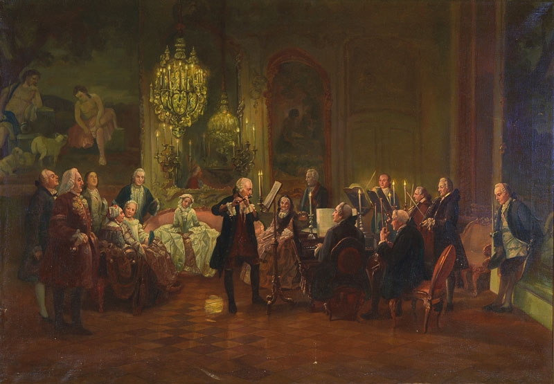 Adolph von Menzel A Flute Concert of Frederick the Great at Sanssouci
