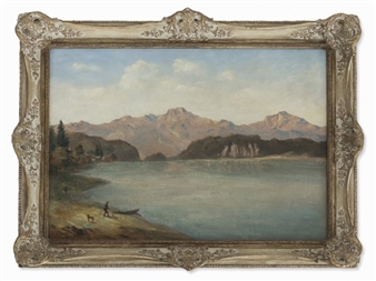 Mountain Landscape with Lake - Otto Klübert