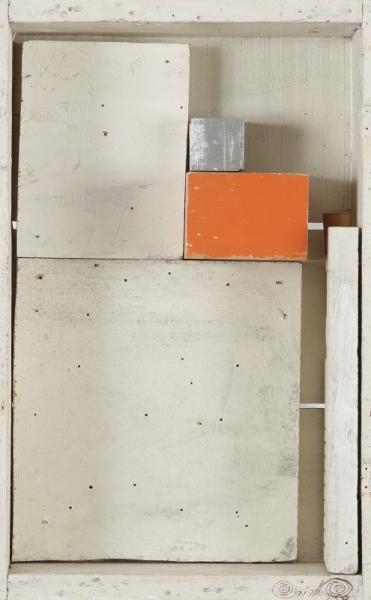 Artwork by Robert Saint-Cricq, Square Rectangle, Made of painted wood assembly