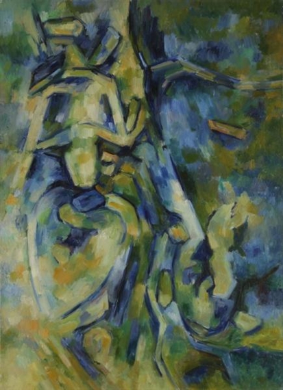 Gérard Cabus | Green and Blue Abstract Composition (1969) | MutualArt