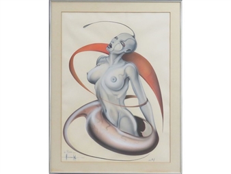 ALIEN NUDE ILLUSTRATION - Francois Cloteaux