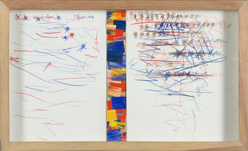 Artwork by Tomasz Ciecierski, Untitled, Made of collage, crayon on paper