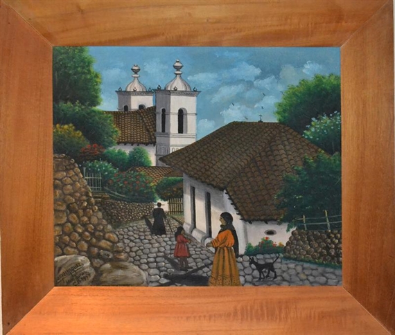 San Antonio de Oriente Honduras - Street by Jose Antonio Velasquez, 1955