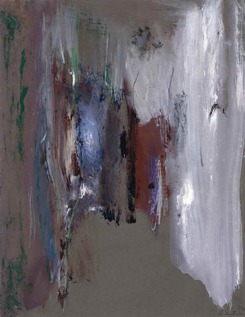 Artwork by Helen Frankenthaler, New Year's Series III, Made of acrylic and pastel on paper