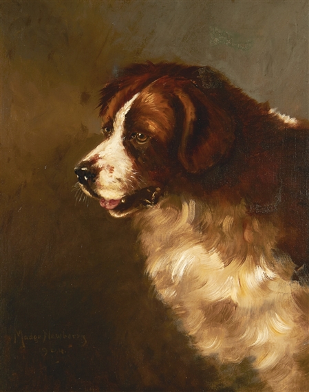 A ST. BERNARD DOG - Madge Newbery