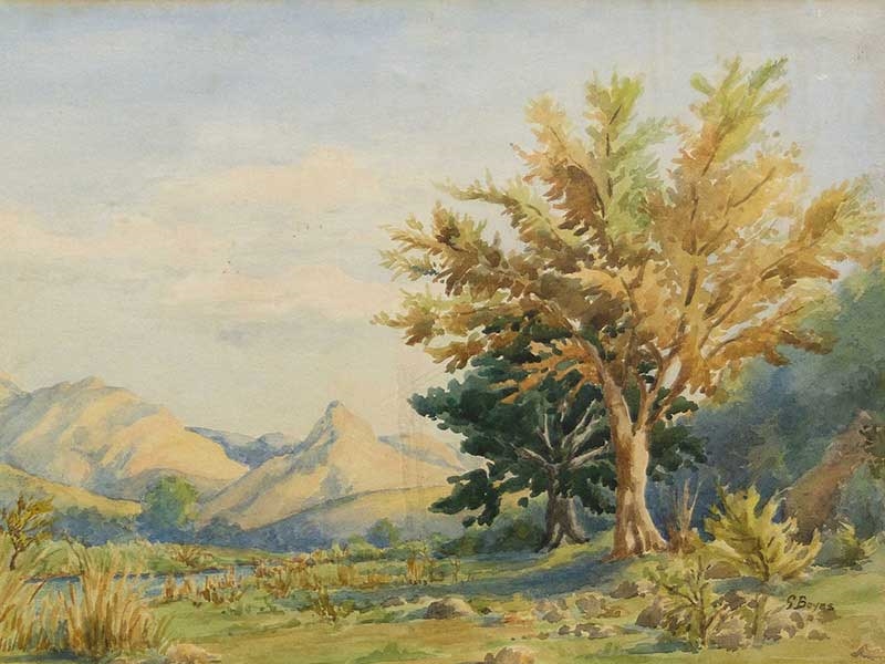 Artwork by G. Boyes, Landscape, Made of Watercolour