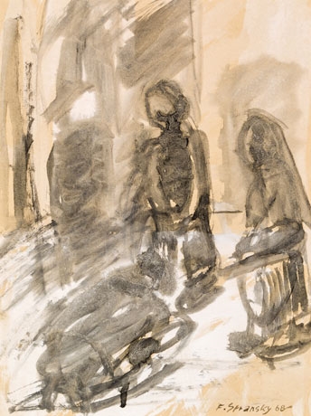 Ferdinand Stransky | Straßenszene (1968) | MutualArt