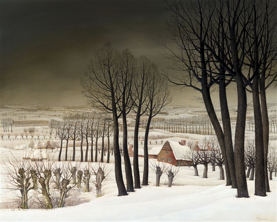 Winter andscape by Armand Tavernier