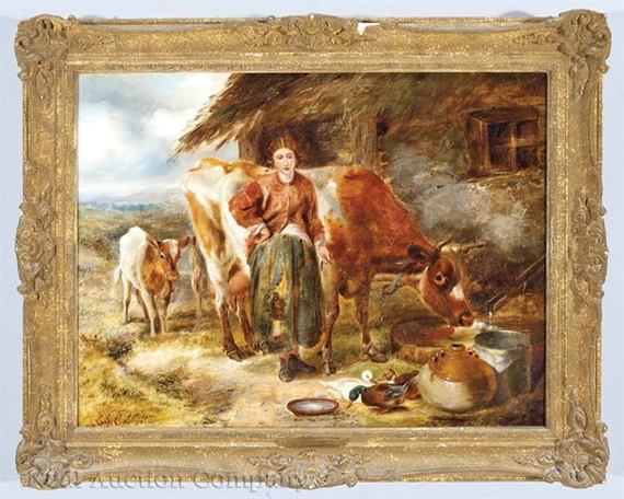 In the Farmyard by Edward John Cobbett