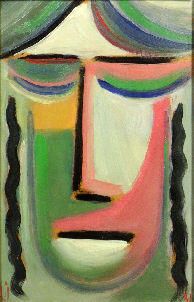 Artwork by Alexej von Jawlensky, Portrait, Made of Oil on Board