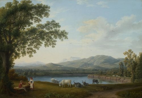 View of the Sele and the Monti Alburni massif by Jacob Philippe Hackert, 1788