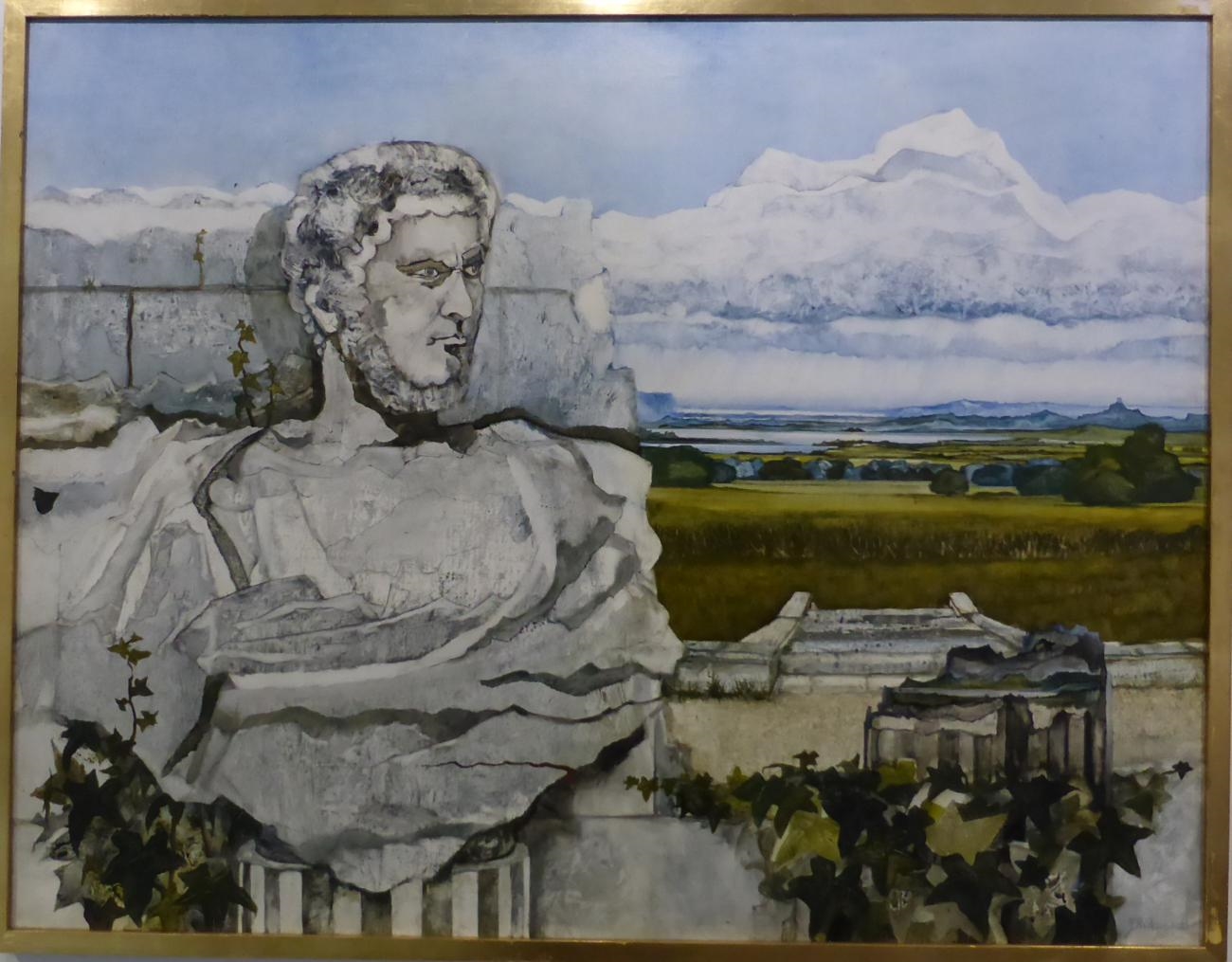 John Ridgewell | Landscape with a bust of Lucius Verus (1966) | MutualArt